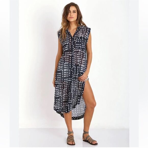 Free People Dresses & Skirts - Free People Dress Free People Midnight C Pattern Dress Sheer size Small GUC Read